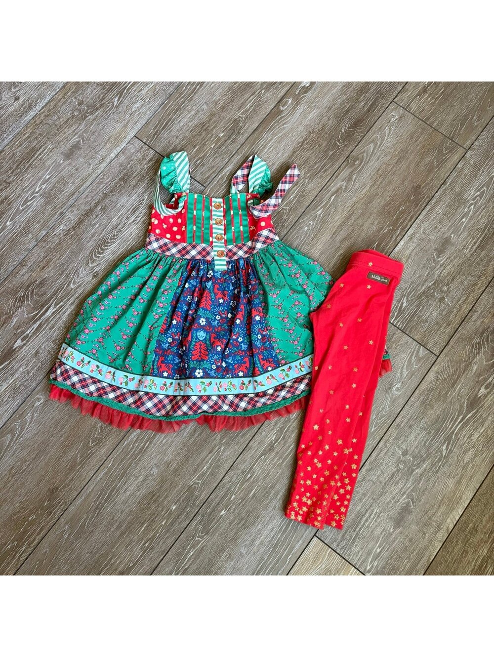 MJ Christmas Knot Dress and Leggings